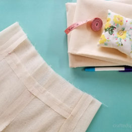 Unbleached cotton fabric and muslin mock-up